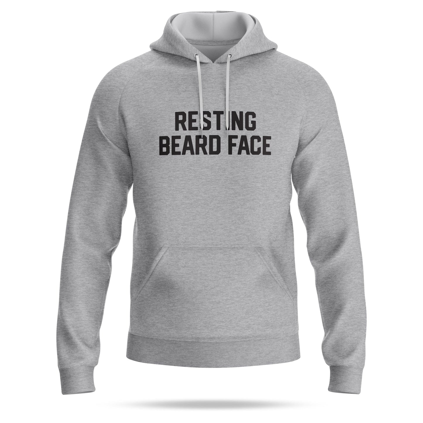 Resting Beard Face - Hoodie Apparel Wild Willies M Heather Gray