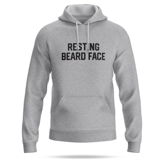 Resting Beard Face - Hoodie Apparel Wild Willies M Heather Gray