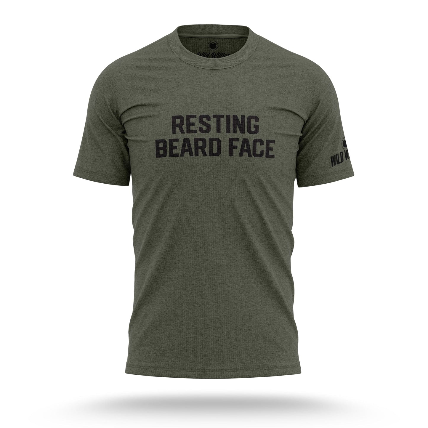 Resting Beard Face - T-Shirt Apparel Wild-Willies S Stone Gray