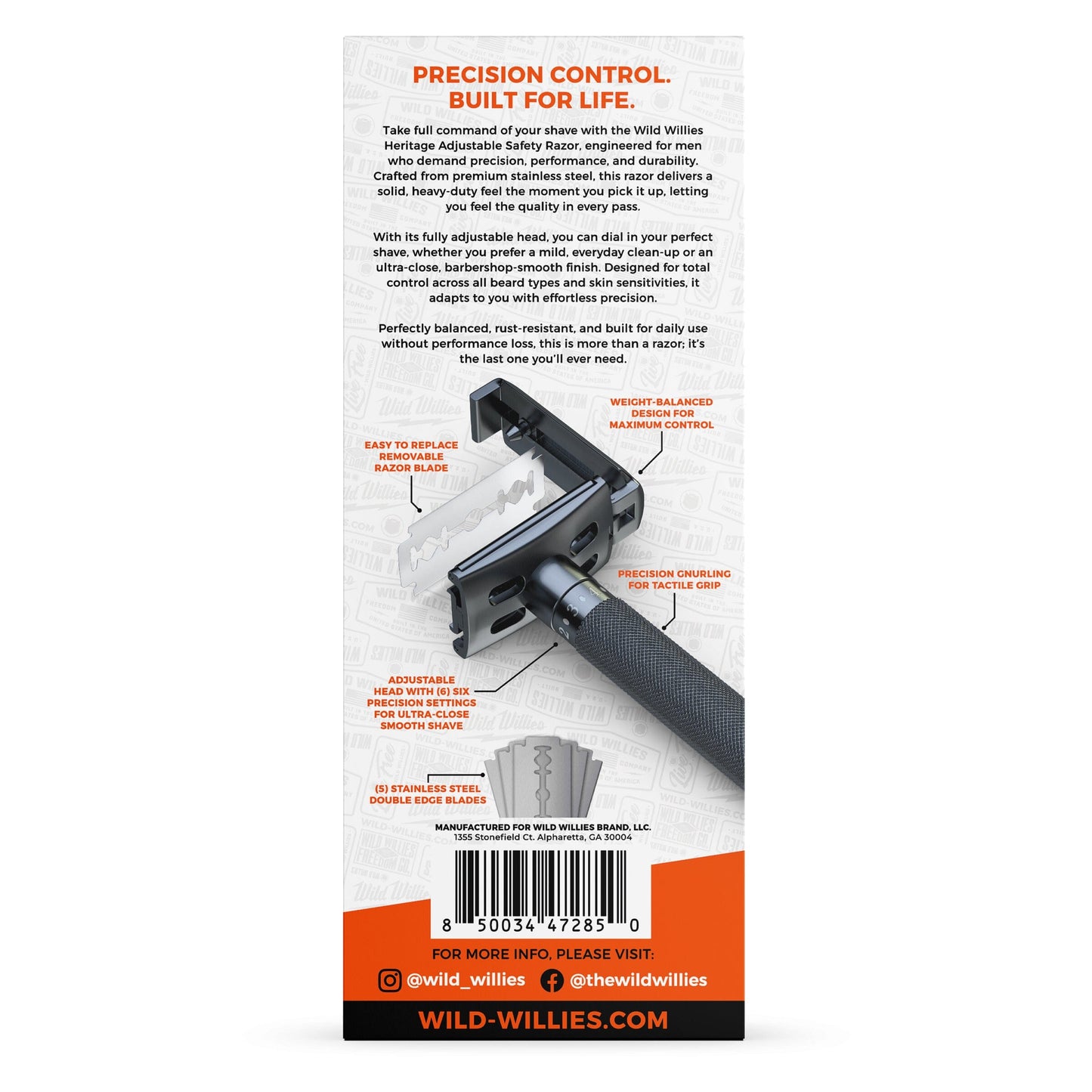 Heritage Precision Razor Skin & Body Wild Willies 