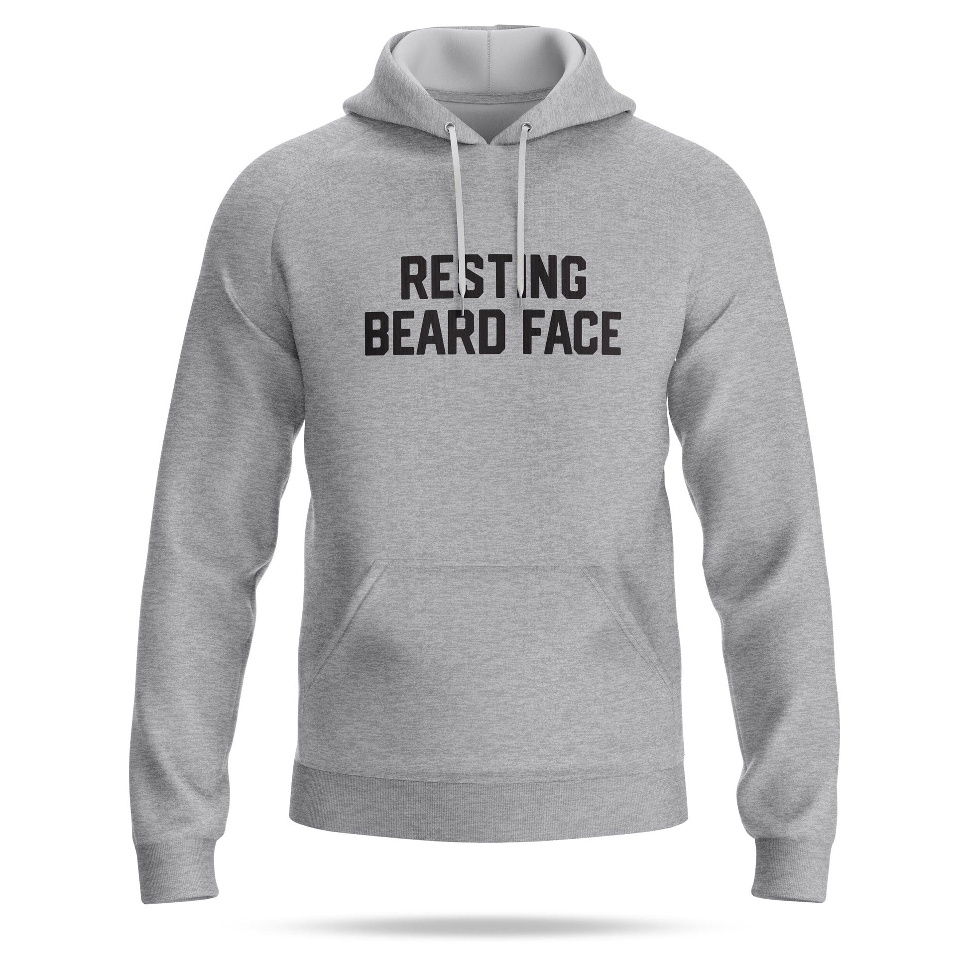 Resting Beard Face - Hoodie Apparel Wild Willies M Heather Gray 